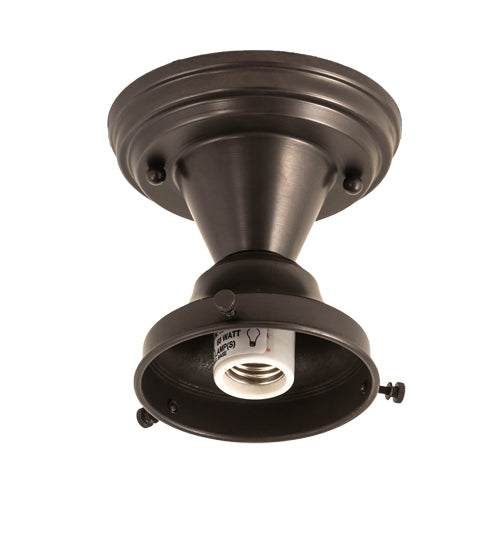 Meyda Lighting Revival 8" Craftsman Brown Summer Wheat Flush Mount Light With Clear Textured Shade Glass