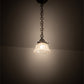 Meyda Lighting Revival 8" Craftsman Brown Summer Wheat Mini Pendant Light With Clear Textured Shade Glass
