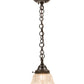 Meyda Lighting Revival 8" Craftsman Brown Summer Wheat Mini Pendant Light With Clear Textured Shade Glass
