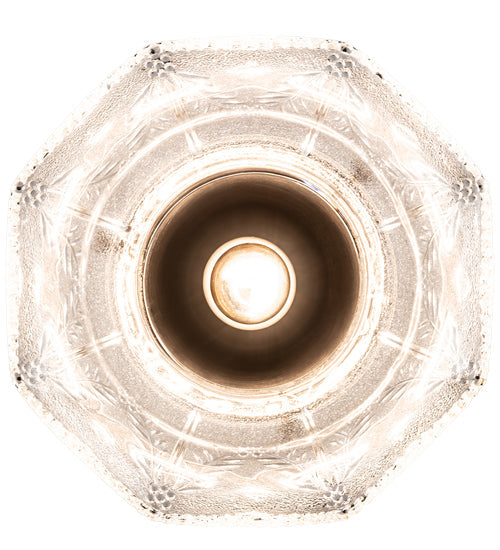 Meyda Lighting Revival 8" Craftsman Brown Summer Wheat Mini Pendant Light With Clear Textured Shade Glass