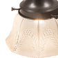 Meyda Lighting Revival 8" Craftsman Brown Summer Wheat Mini Pendant Light With Clear Textured Shade Glass