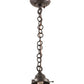 Meyda Lighting Revival 8" Craftsman Brown Summer Wheat Mini Pendant Light With Clear Textured Shade Glass