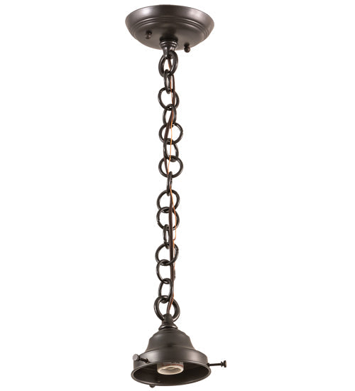 Meyda Lighting Revival 8" Craftsman Brown Summer Wheat Mini Pendant Light With Clear Textured Shade Glass