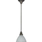Meyda Lighting Revival 8" French Bronze Chelsea Goblet Pendant Light With White Opal Shade Glass