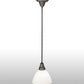 Meyda Lighting Revival 8" French Bronze Chelsea Goblet Pendant Light With White Opal Shade Glass