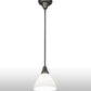 Meyda Lighting Revival 8" French Bronze Chelsea Goblet Pendant Light With White Opal Shade Glass