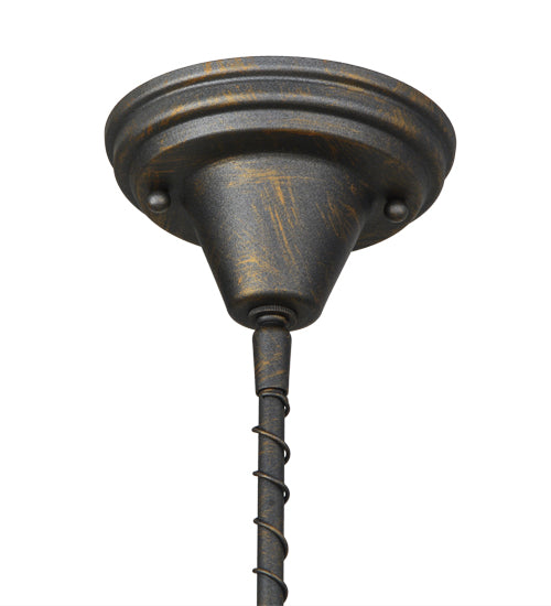 Meyda Lighting Revival 8" French Bronze Chelsea Goblet Pendant Light With White Opal Shade Glass