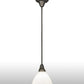 Meyda Lighting Revival 8" French Bronze Chelsea Goblet Pendant Light With White Opal Shade Glass