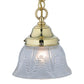 Meyda Lighting Revival 8" Polished Brushed Summer Wheat Mini Pendant Light With Clear Shade Glass