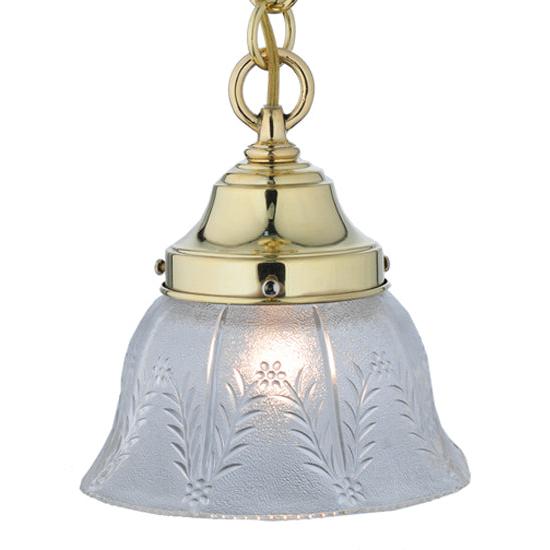 Meyda Lighting Revival 8" Polished Brushed Summer Wheat Mini Pendant Light With Clear Shade Glass