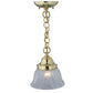 Meyda Lighting Revival 8" Polished Brushed Summer Wheat Mini Pendant Light With Clear Shade Glass