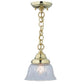 Meyda Lighting Revival 8" Polished Brushed Summer Wheat Mini Pendant Light With Clear Shade Glass