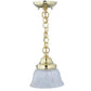 Meyda Lighting Revival 8" Polished Brushed Summer Wheat Mini Pendant Light With Clear Shade Glass