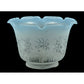 Meyda Lighting Revival 8" Ruffle Frost & Blue Etched Shade Glass