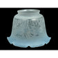 Meyda Lighting Revival 8" Ruffle Frost & Blue Etched Shade Glass