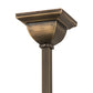 Meyda Lighting Revival 9" Antique Brass Mini Pendant Light With White Art Shade Glass