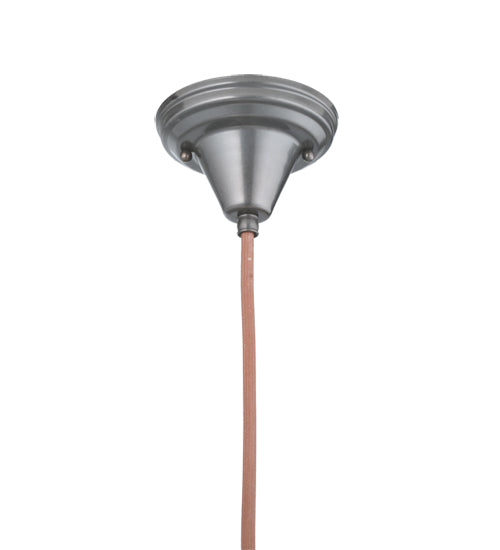 Meyda Lighting Revival 9" Craftsman Brown Schoolhouse Classic Mini Pendant Light With White Opal Shade Glass