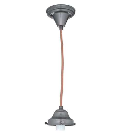 Meyda Lighting Revival 9" Craftsman Brown Schoolhouse Classic Mini Pendant Light With White Opal Shade Glass