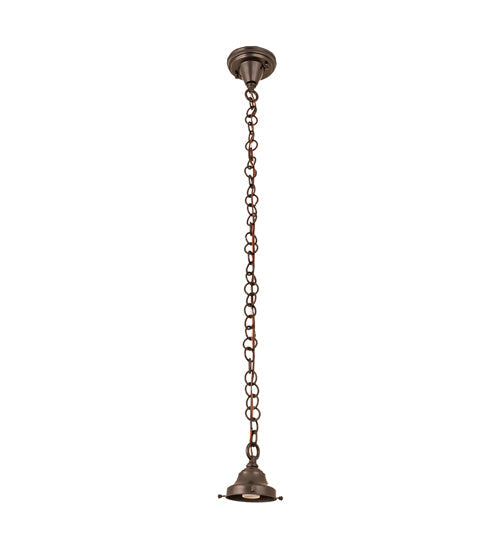 Meyda Lighting Revival 9" Craftsman Brown Schoolhouse Deco Cone Mini Pendant Light With White Opal Shade Glass