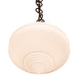 Meyda Lighting Revival 9" Craftsman Brown Schoolhouse Deco Cone Mini Pendant Light With White Opal Shade Glass