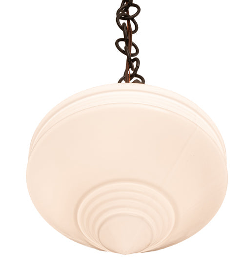 Meyda Lighting Revival 9" Craftsman Brown Schoolhouse Deco Cone Mini Pendant Light With White Opal Shade Glass