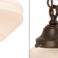 Meyda Lighting Revival 9" Craftsman Brown Schoolhouse Deco Cone Mini Pendant Light With White Opal Shade Glass