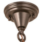 Meyda Lighting Revival 9" Craftsman Brown Schoolhouse Deco Cone Mini Pendant Light With White Opal Shade Glass
