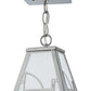 Meyda Lighting Revival 9" Nickel Deco Mini Pendant Light With White Art Shade Glass