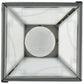 Meyda Lighting Revival 9" Nickel Deco Mini Pendant Light With White Art Shade Glass
