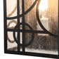 Meyda Lighting Revival 9" Textured Black Deco Wall Sconce With Clear Seeded Shade Glass