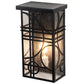 Meyda Lighting Revival 9" Textured Black Deco Wall Sconce With Clear Seeded Shade Glass
