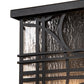 Meyda Lighting Revival 9" Textured Black Deco Wall Sconce With Clear Seeded Shade Glass