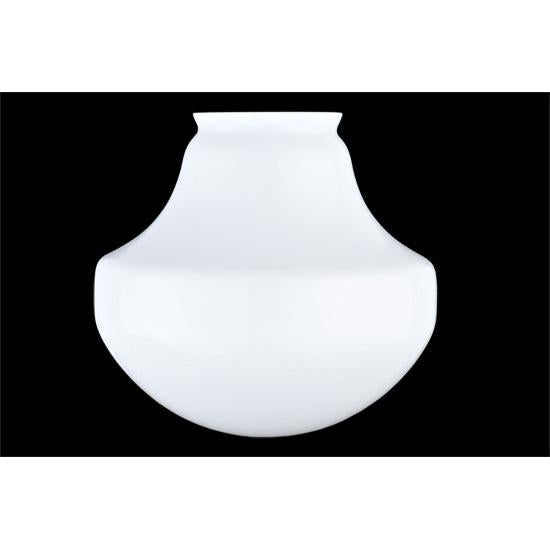 Meyda Lighting Revival 9" White Opal Schoolhouse Classic Glode Neck Shade Glass