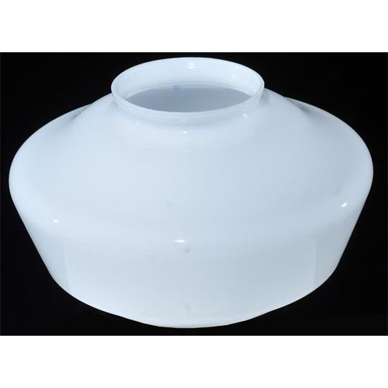 Meyda Lighting Revival 9" White Opal Schoolhouse Traditional Glode Neck Shade Glass