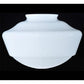 Meyda Lighting Revival 9" White Opal Schoolhouse Traditional Glode Neck Shade Glass