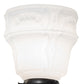 Meyda Lighting Revival Chelsea 15" 2-Light Black On Brass Garland Wall Sconce With White Shade Glass