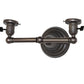 Meyda Lighting Revival Chelsea 15" 2-Light Black On Brass Garland Wall Sconce With White Shade Glass