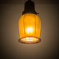 Meyda Lighting Revival Chelsea Favrile 4" Craftsman Brown Pendant Light With Gold & Yellow Iridescent Shade Glass