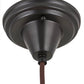 Meyda Lighting Revival Chelsea Favrile 5" Craftsman Brown Chelsea Favrile Mini Pendant Light With Gold & Yellow Iridescent Shade Glass