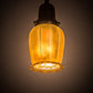 Meyda Lighting Revival Chelsea Favrile 6" Craftsman Brown Pendant Light With Gold & Yellow Iridescent Shade Glass