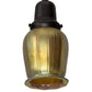 Meyda Lighting Revival Chelsea Favrile 6" Craftsman Brown Pendant Light With Gold & Yellow Iridescent Shade Glass