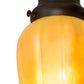 Meyda Lighting Revival Chelsea Favrile 6" Craftsman Brown Pendant Light With Gold & Yellow Iridescent Shade Glass