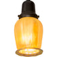 Meyda Lighting Revival Chelsea Favrile 6" Craftsman Brown Pendant Light With Gold & Yellow Iridescent Shade Glass
