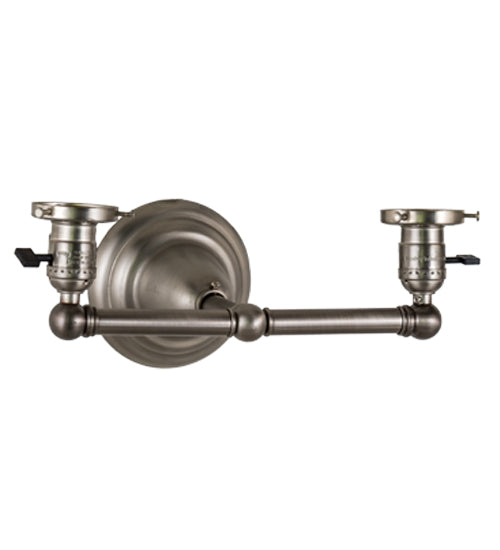 Meyda Lighting Revival Garland 16" 2-Light Brushed Nickel Wall Sconce With White Shade Glass