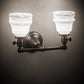 Meyda Lighting Revival Garland 16" 2-Light Brushed Nickel Wall Sconce With White Shade Glass