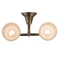 Meyda Lighting Revival Garland 16" 2-Light Brushed Nickel Wall Sconce With White Shade Glass