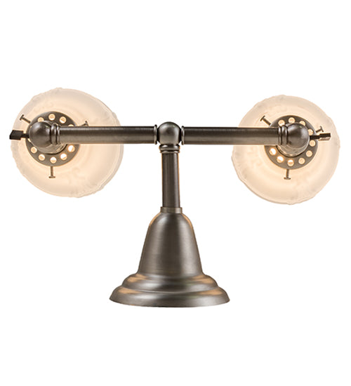 Meyda Lighting Revival Garland 16" 2-Light Brushed Nickel Wall Sconce With White Shade Glass