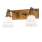 Meyda Lighting Revival Garland 17" 2-Light Brass Tint Wall Sconce With White Art Shade Glass