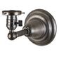 Meyda Lighting Revival Garland 5" Brushed Nickel Wall Sconce With White Shade Glass