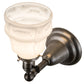 Meyda Lighting Revival Garland 5" Brushed Nickel Wall Sconce With White Shade Glass